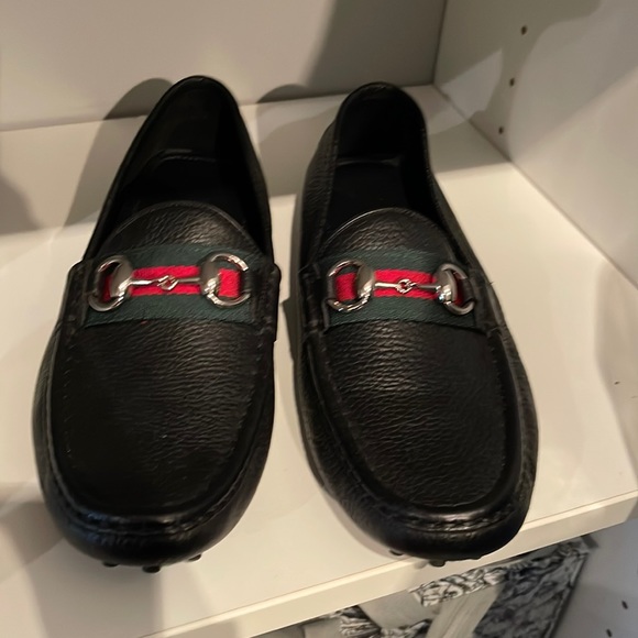 COPY - Like new without box. Gucci black leather horsebit drivers - Picture 1 of 3